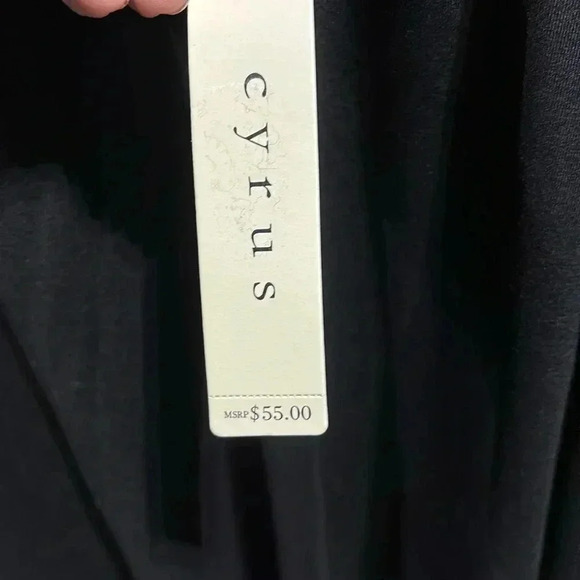 Cyrus long sleeve round neck stretch black/zebra print top – 2X - Picture 10 of 12